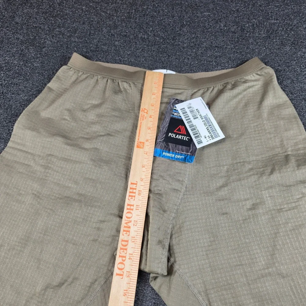 Peckham Grid Fleece Drawers Cold Weather Tan Mens Large Reg Polartec Gen III NEW